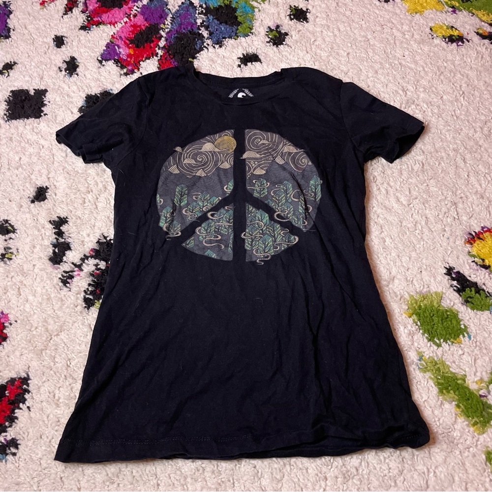 Black Hippie Peace TeePublic tee shirt